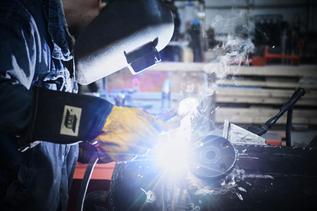 Welder performing SMAW