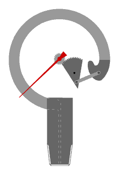 Bourdon tube C shape animation